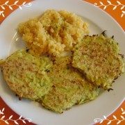 Assiette végétarienne : lentille corail et galette de courgette